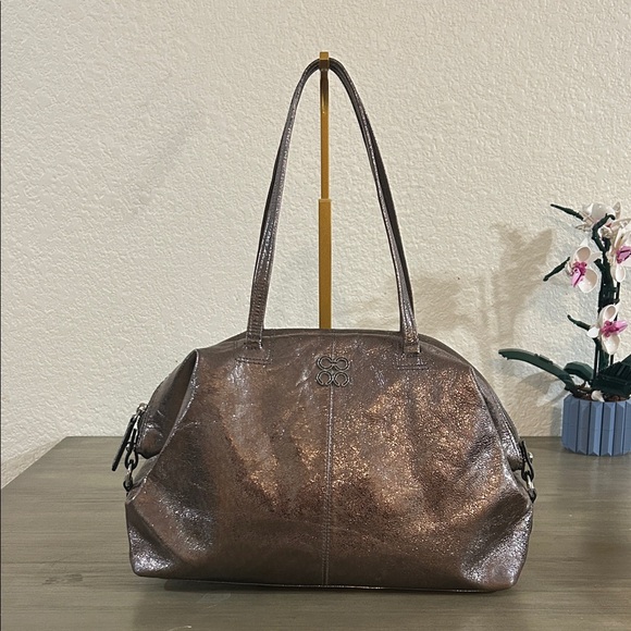 Coach Handbags - Coach Julia Metallic Bronze Shoulder Bag